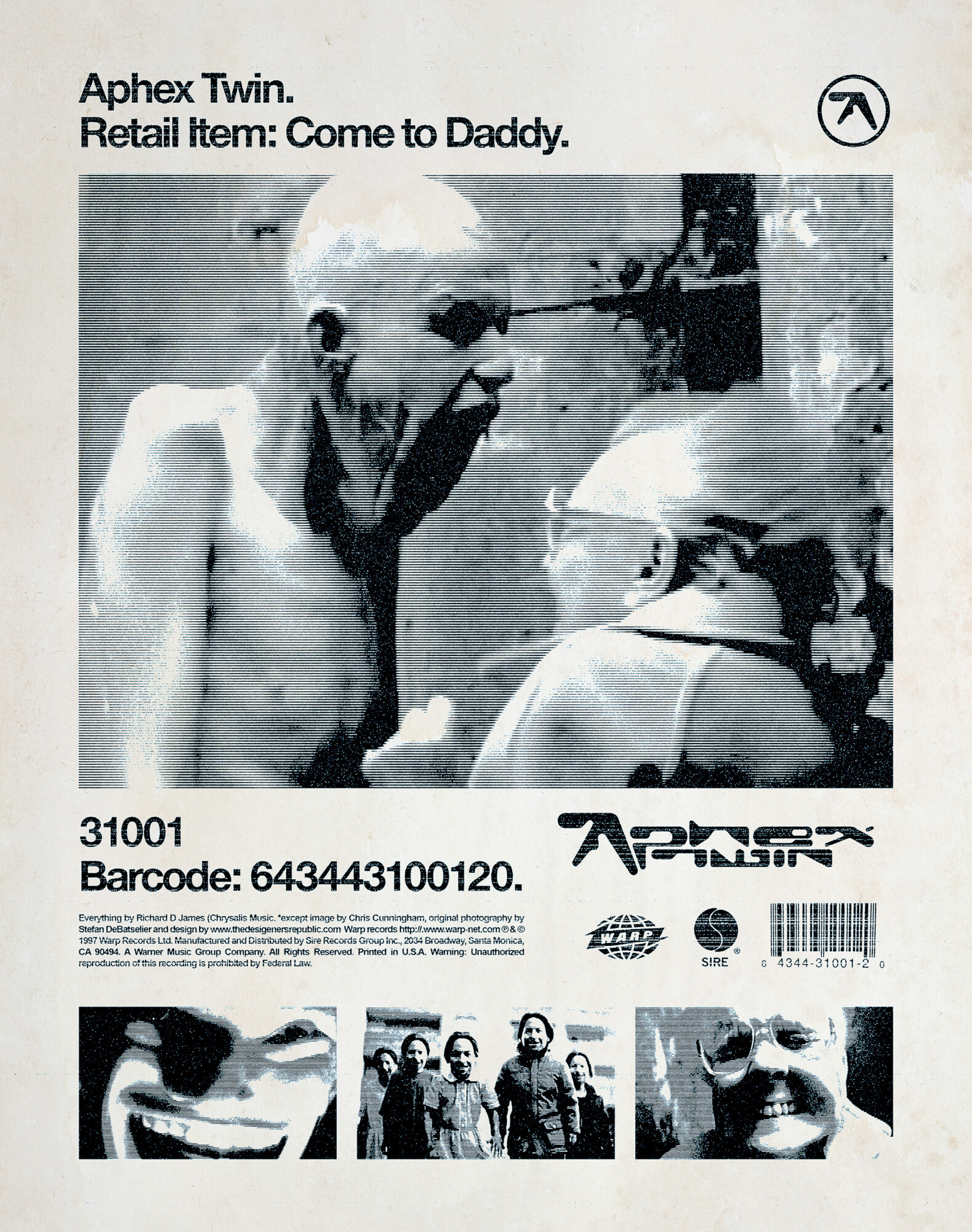 Aphex Twin - Come To Daddy | Poster By Rynodigital
